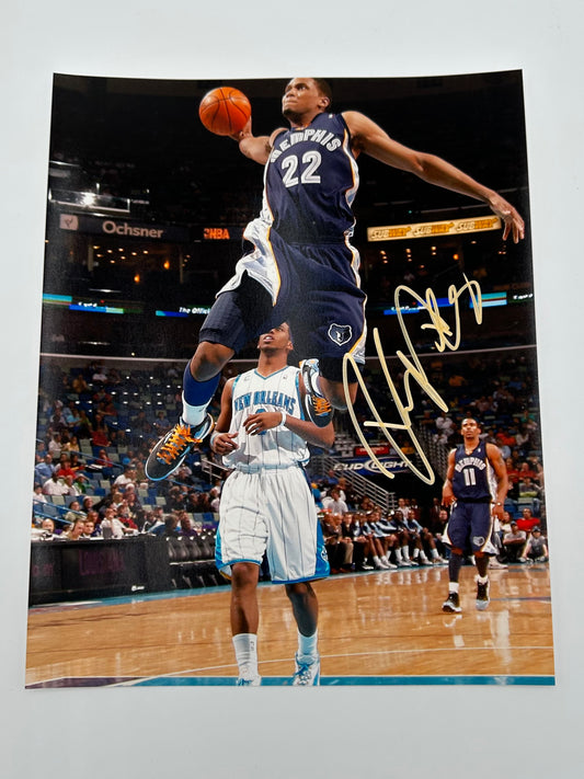 Autographed RUDY GAY Memphis Grizzlies 8x10 Photo