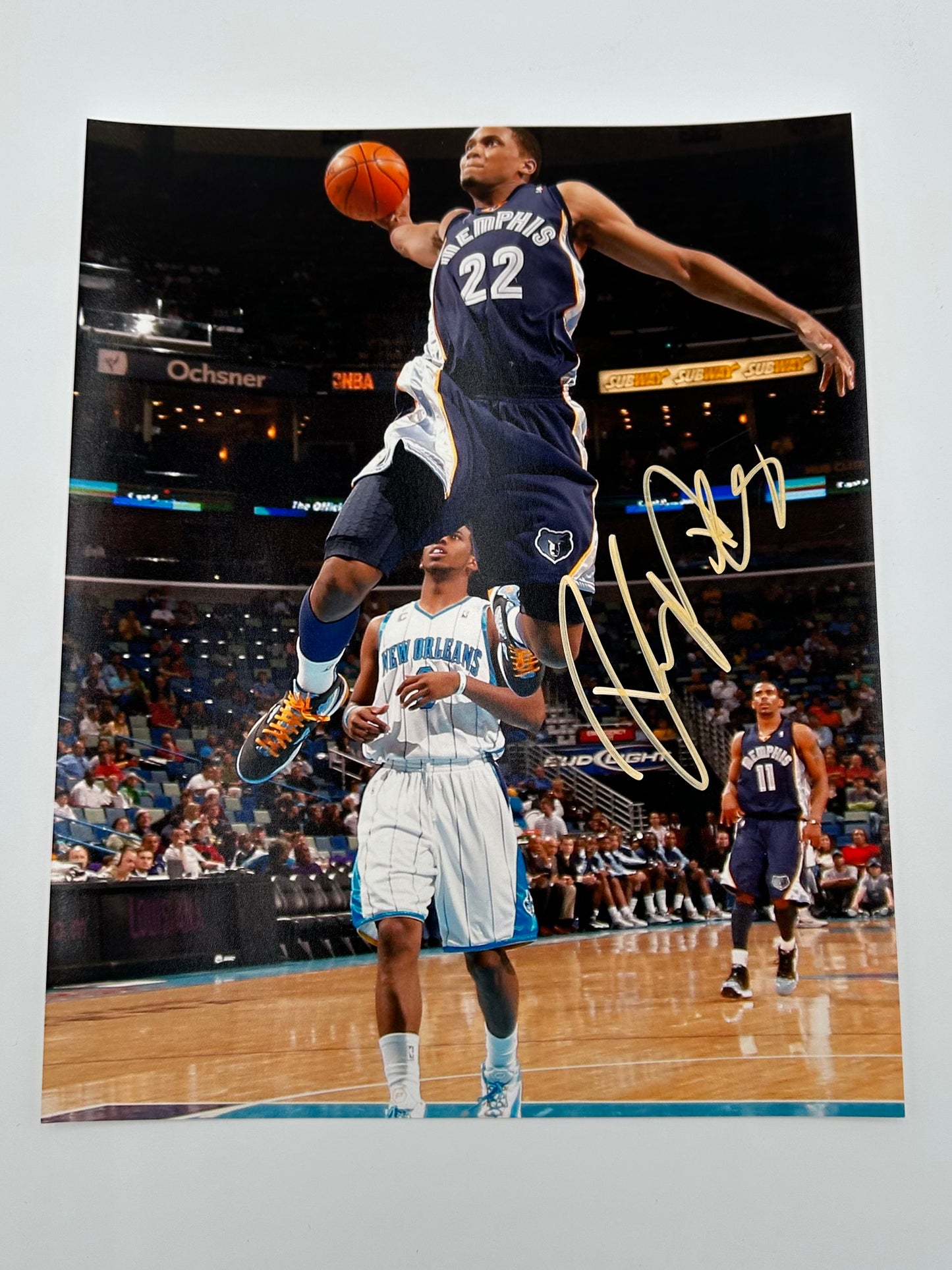 Autographed RUDY GAY Memphis Grizzlies 8x10 Photo