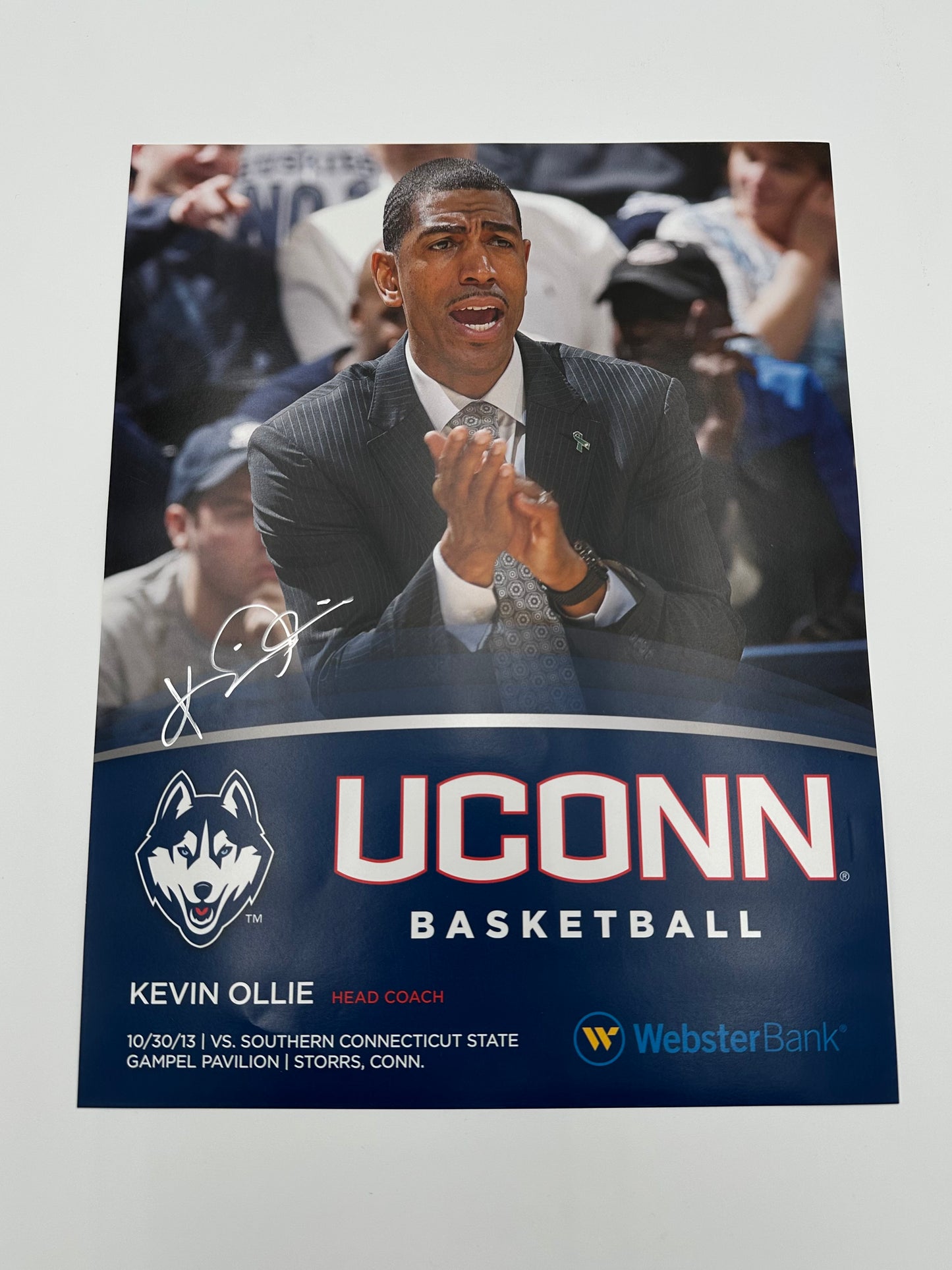 Coach Kevin Ollie Autographed 8.5x11 photo
